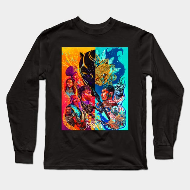 Wakanda Forever Long Sleeve T-Shirt by SecretGem